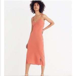Madewell Spiced Rose Silk Slip Dress